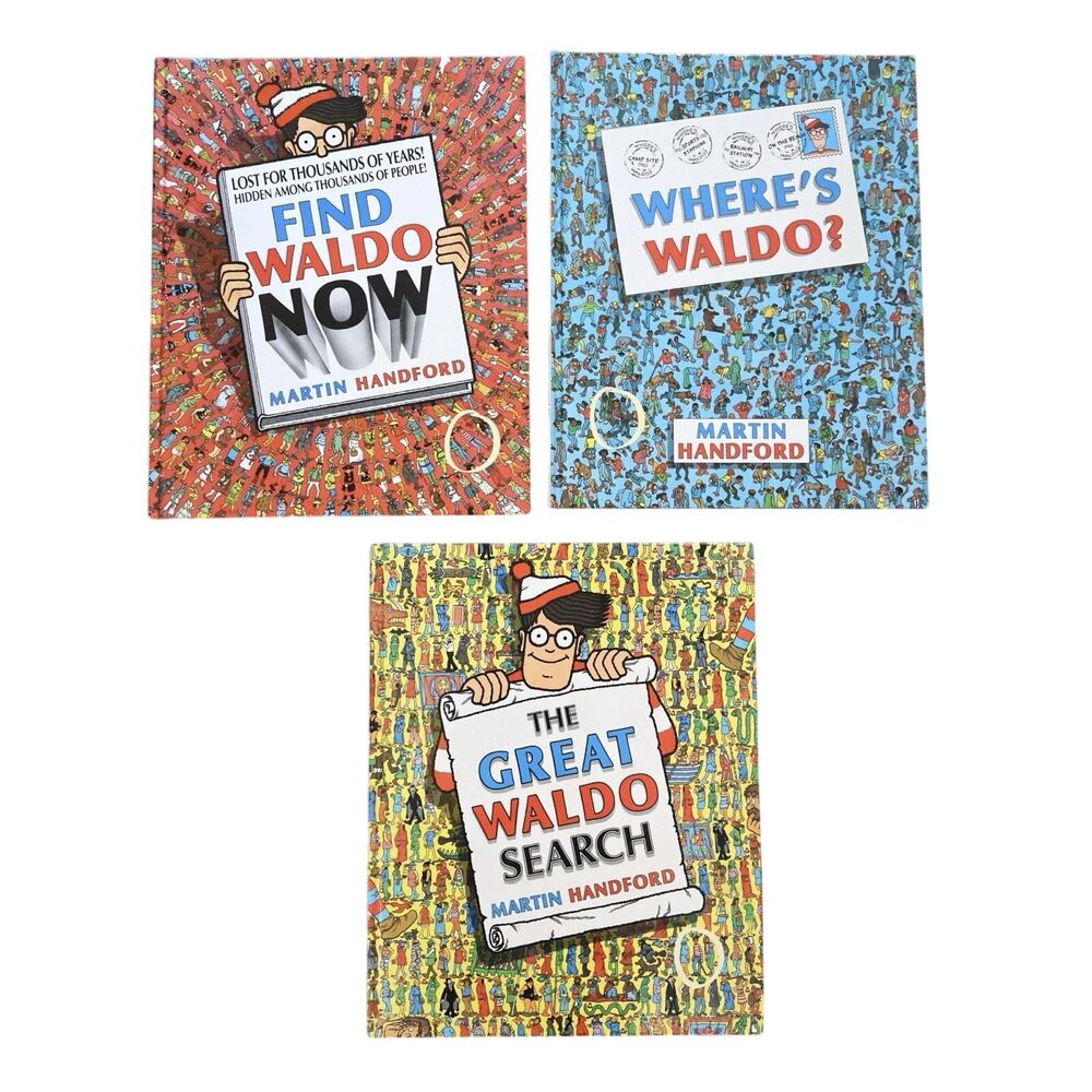 Vintage Where's Waldo Find Waldo Now The Great Waldo Search Book Set 80s
